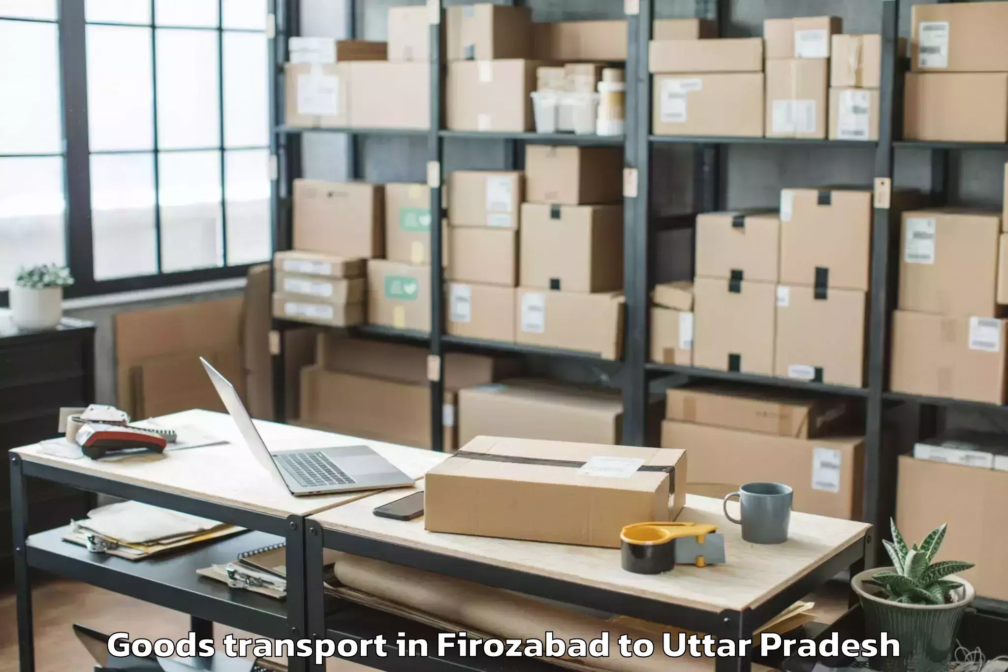 Top Firozabad to Gahmar Goods Transport Available